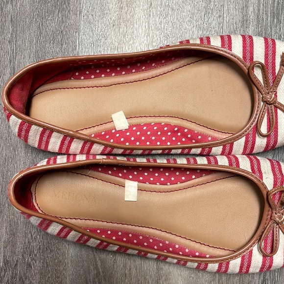 Merona Red and White Striped Ballet Flats size 8 - Picture 5 of 5